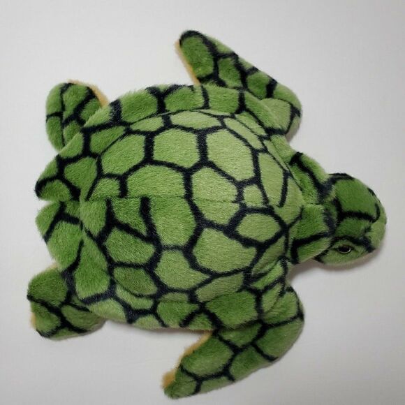 A&A Sea Turtle Plush Stuffed Animal Toy 12" Green - Picture 8 of 12